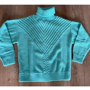VTG Turtle Neck Classic Directions Sweater Made in USA size M